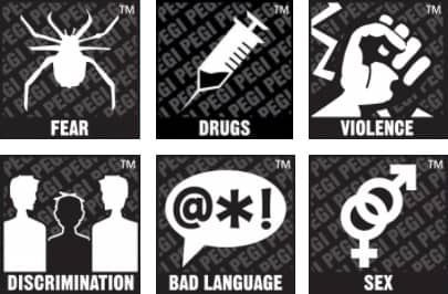 Маркировка насидия в компьютерных играх в Европе